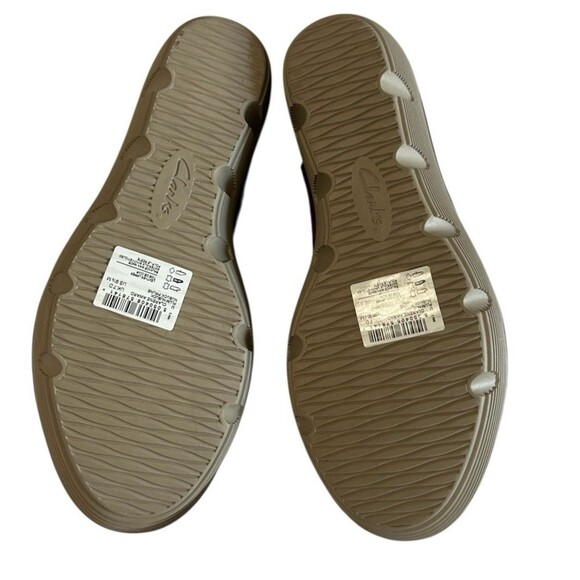 Clarks Clarene Award Womens 9.5M Plum Purple Nubuck Leather Wedge Sandal - Picture 13 of 16